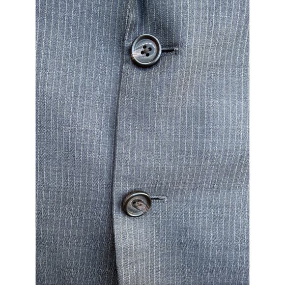 Ralph Lauren Mens gray Pint Stripe Suit Jacket, blazer size 44S. 100% Wool - Picture 6 of 10